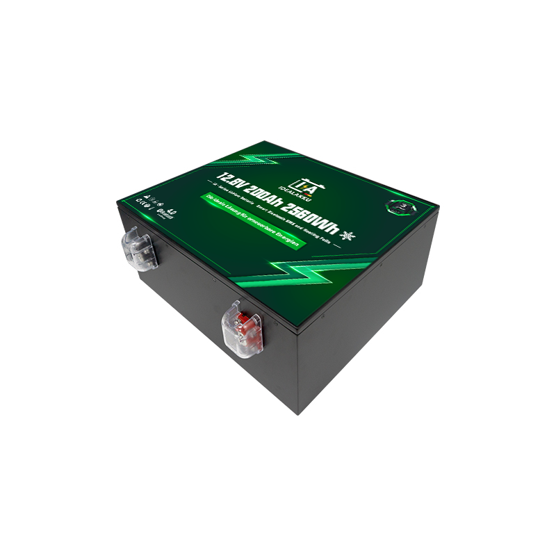 Idealakku IA-Serie LiFePO4-Batterie 12 V 200 Ah Wohnmobil-Untersitzbatterie mit Smart-BMS, Bluetooth und Heizung