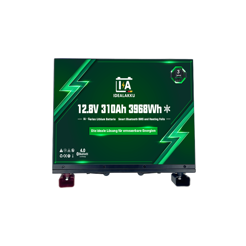Idealakku IA-Serie LiFePO4-Batterie 12 V 310 Ah Wohnmobil-Untersitzbatterie mit Smart-BMS, Bluetooth und Heizung