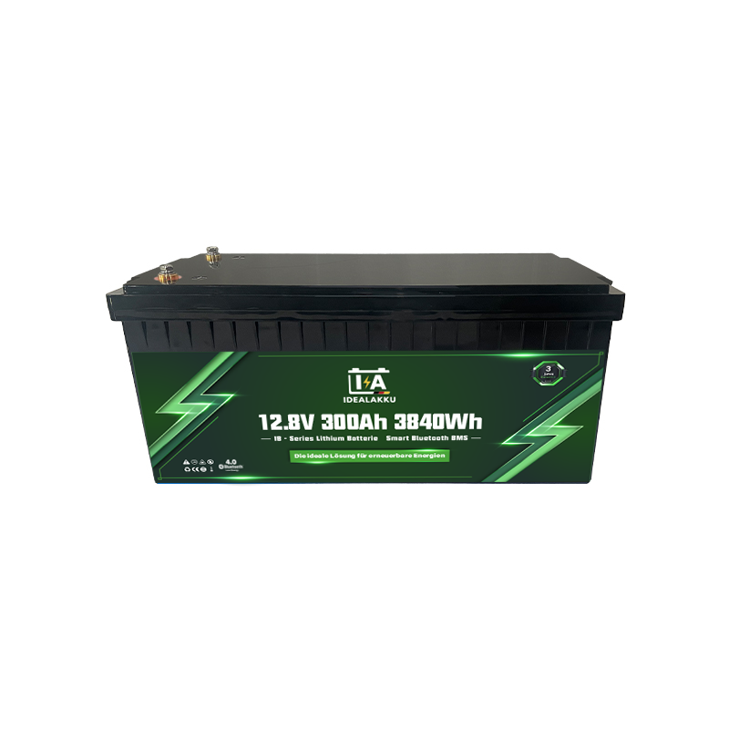 Idealakku IB-Serie LiFePO4-Batterie 12 V 300 Ah mit Smart-BMS und Bluetooth