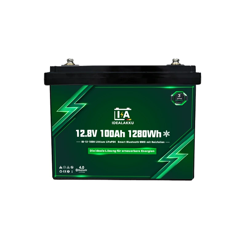 Idealakku IB-Serie LiFePO4-Batterie 12 V 100 Ah mit Smart-BMS, Bluetooth und Heizung-3 Idealakku IB-Serie LiFePO4-Batterie 12 V 100 Ah mit Smart-BMS, Bluetooth und Heizung-3