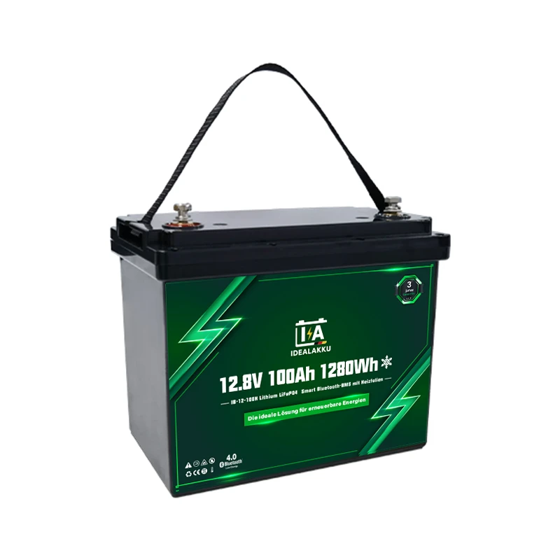 Idealakku IB-Serie LiFePO4-Batterie 12 V 100 Ah mit Smart-BMS, Bluetooth und Heizung Idealakku IB-Serie LiFePO4-Batterie 12 V 100 Ah mit Smart-BMS, Bluetooth und Heizung