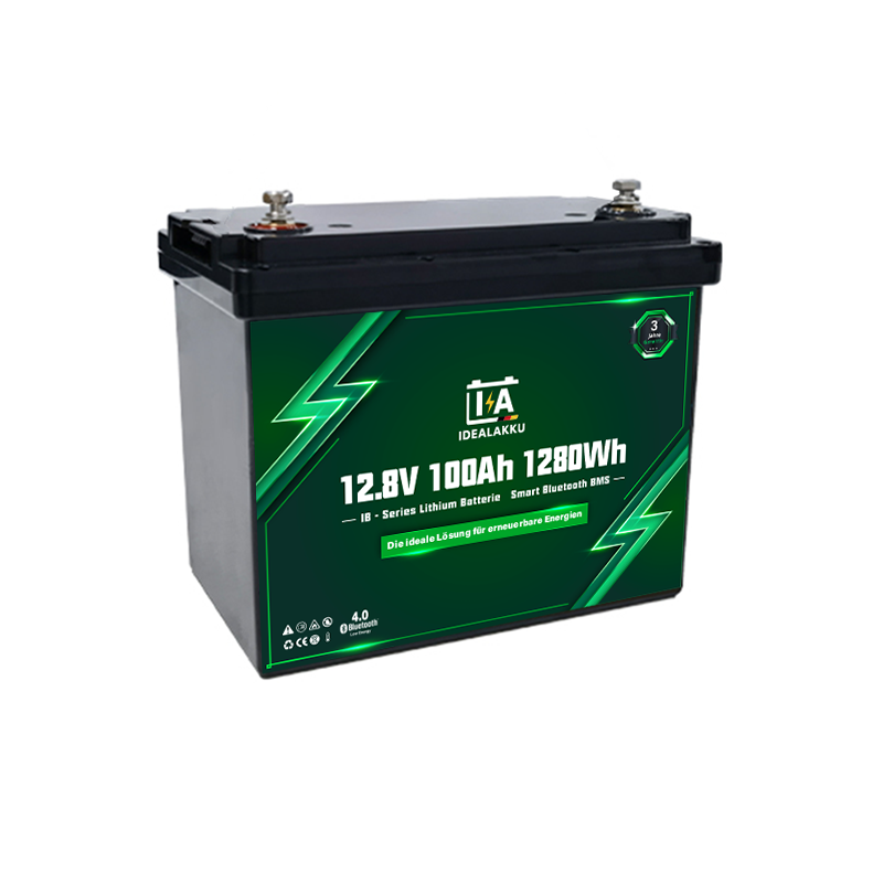 IB-12-100 – Idealakku IB-Serie LiFePO4-Batterie 12 V 100 Ah mit Smart-BMS und Bluetooth