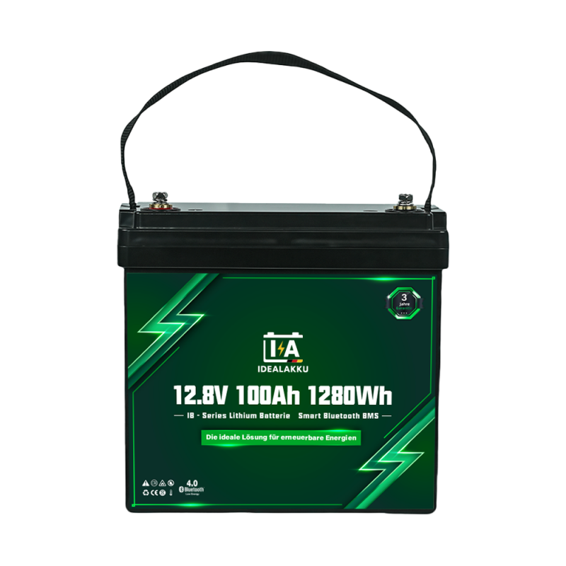 Idealakku IB-Serie LiFePO4-Batterie 12 V 100 Ah Mini mit Smart-BMS und Bluetooth