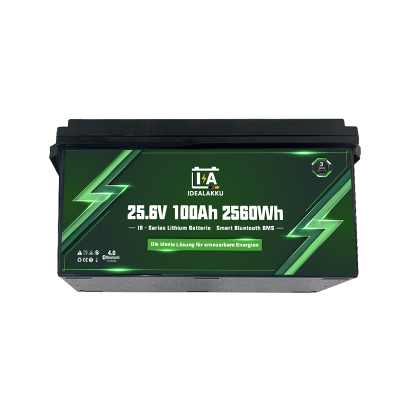 Idealakku IB-Serie LiFePO4-Batterie 24 V 100 Ah mit Smart-BMS und Bluetooth