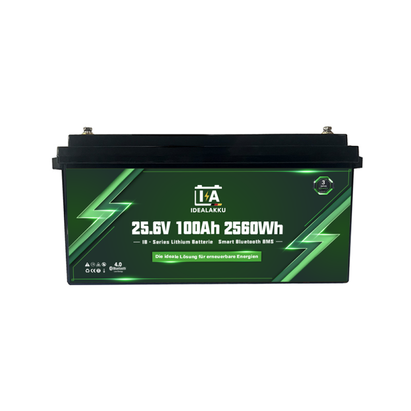 Idealakku IB-Serie LiFePO4-Batterie 24 V 100 Ah mit Smart-BMS und Bluetooth