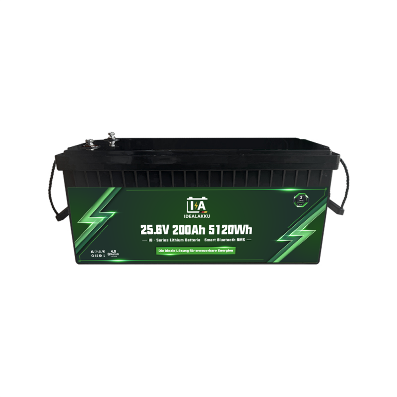 Idealakku IB-Serie LiFePO4-Batterie 24 V 200 Ah mit Smart-BMS, Bluetooth und Heizung