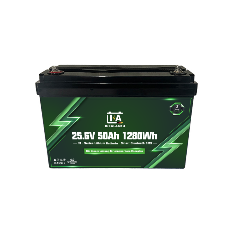 Idealakku IB-Serie LiFePO4-Batterie 24 V 50 Ah mit Smart-BMS und Bluetooth