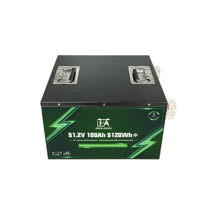 Idealakku IB-Serie LiFePO4-Batterie 48 V 100 Ah mit Smart-BMS, Bluetooth und Heizung