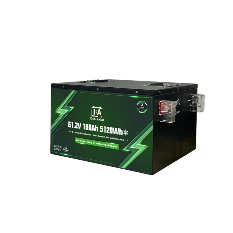 Idealakku IB-Serie LiFePO4-Batterie 48 V 100 Ah mit Smart-BMS, Bluetooth und Heizung