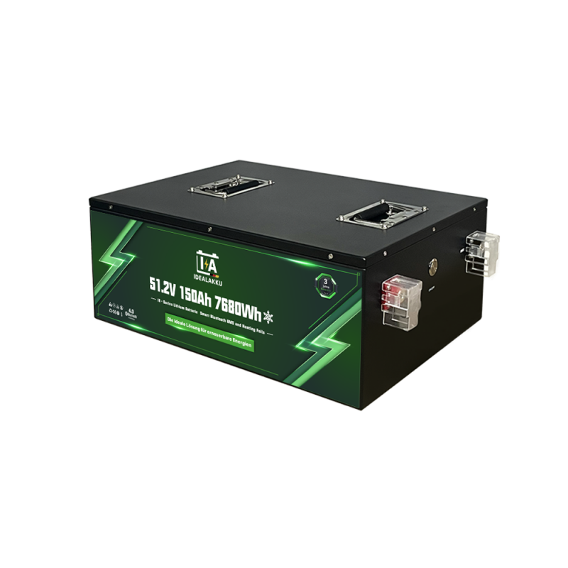 Idealakku IB-Serie LiFePO4-Batterie 48 V 150 Ah mit Smart-BMS, Bluetooth und Heizung