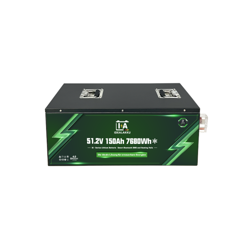 Idealakku IB-Serie LiFePO4-Batterie 48 V 150 Ah mit Smart-BMS, Bluetooth und Heizung