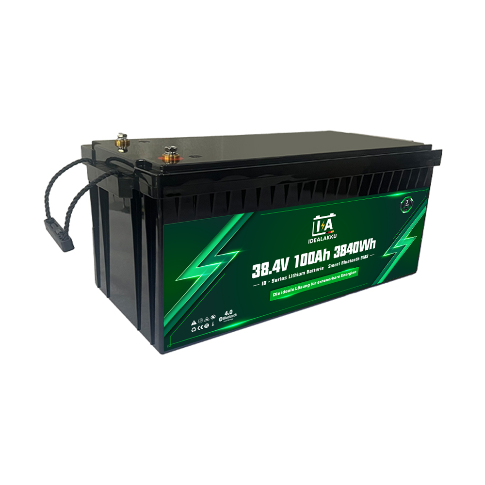 36 V – Idealakku IB-Serie LiFePO4-Batterie 36 V 100 Ah mit Smart-BMS und Bluetooth