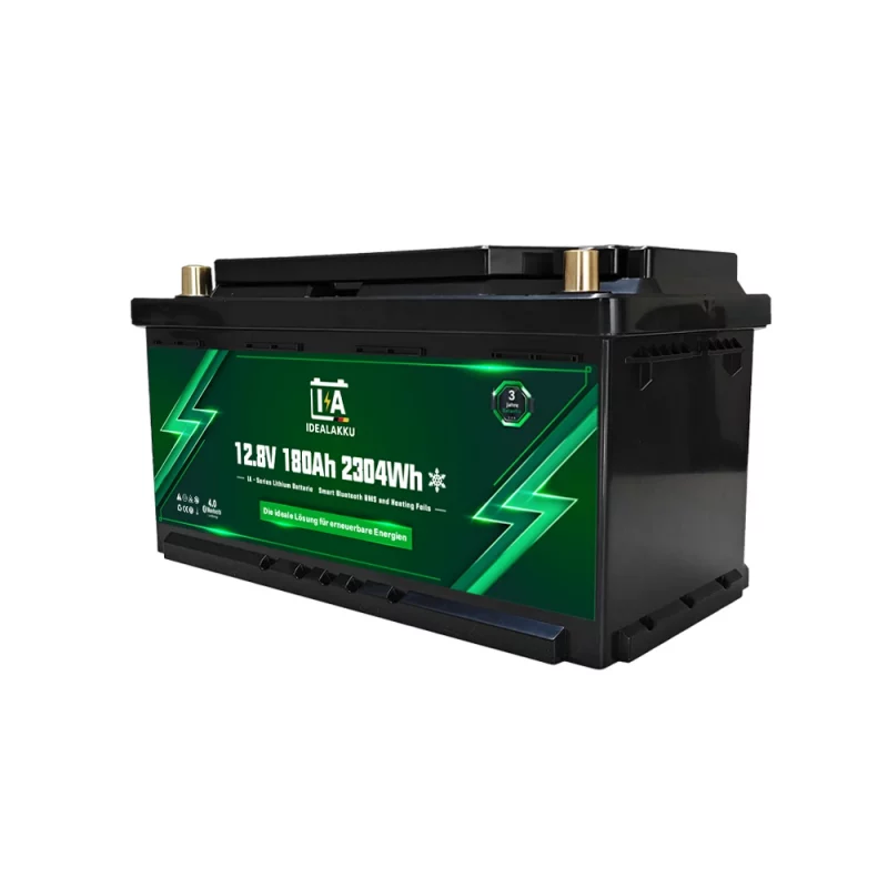 Idealakku IA-Serie LiFePO4-Batterie 12 V 180 Ah Wohnmobil-Untersitzbatterie mit Smart-BMS, Bluetooth und Heizung