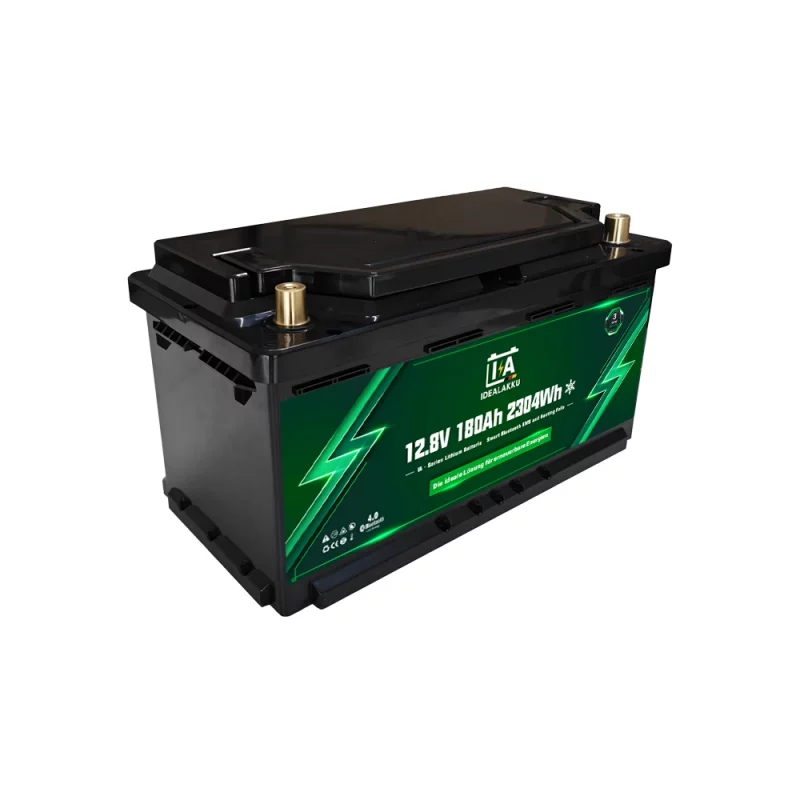 Idealakku IA-Serie LiFePO4-Batterie 12 V 180 Ah Wohnmobil-Untersitzbatterie mit Smart-BMS, Bluetooth und Heizung