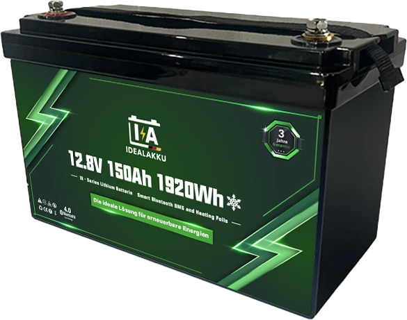 Idealakku IB SERIE Lithium Batterie LiFePO4 12V 150Ah Smart BMS mit Bluetooth mit Heizung-4 Idealakku IB-Serie LiFePO4-Batterie 12 V 150 Ah mit Smart-BMS, Bluetooth und Heizung