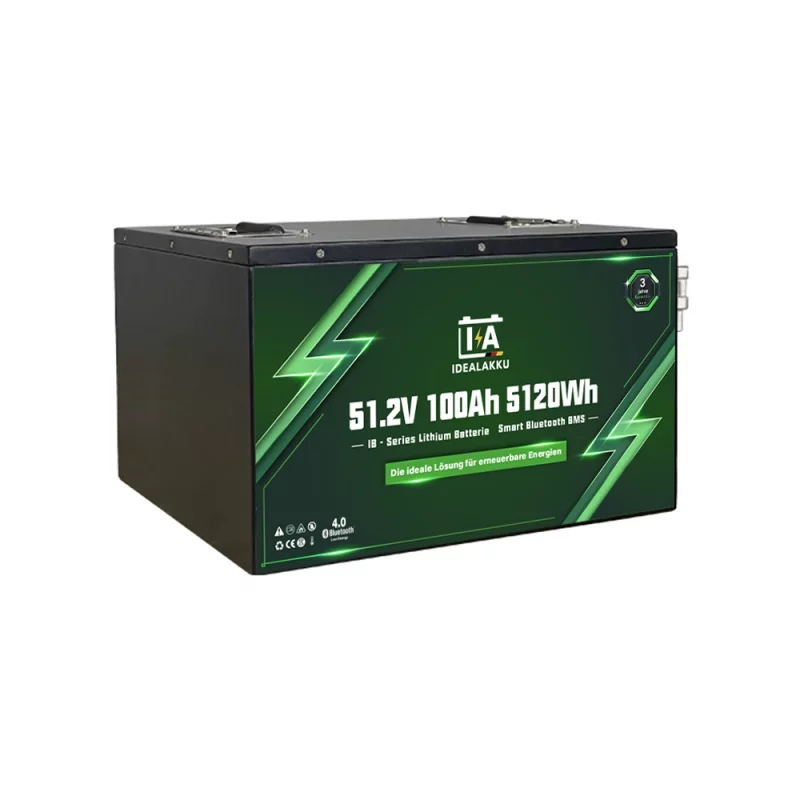 Idealakku IB-Serie LiFePO4-Batterie 48 V 100 Ah mit Smart-BMS und Bluetooth
