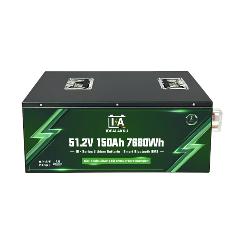 Idealakku IB-Serie LiFePO4-Batterie 48 V 150 Ah mit Smart-BMS und Bluetooth