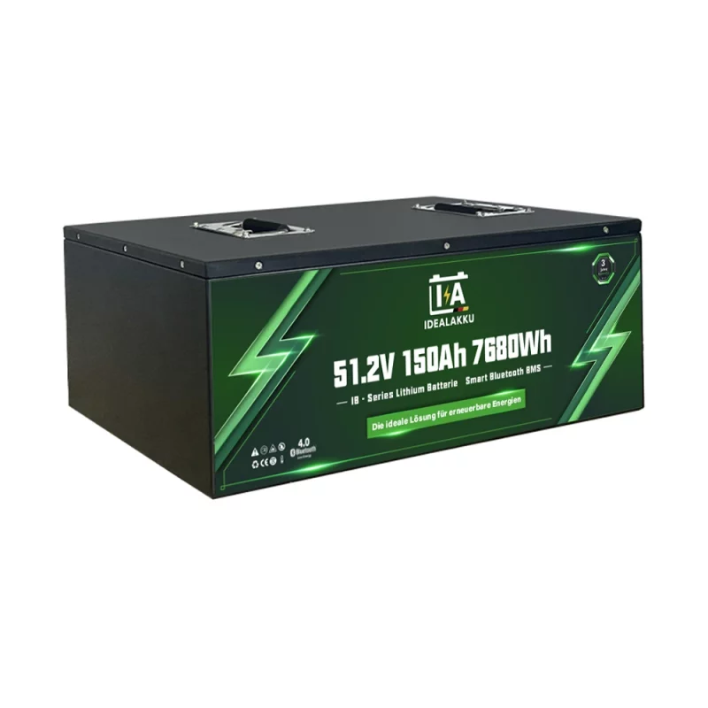 Idealakku IB-Serie LiFePO4-Batterie 48 V 150 Ah mit Smart-BMS und Bluetooth