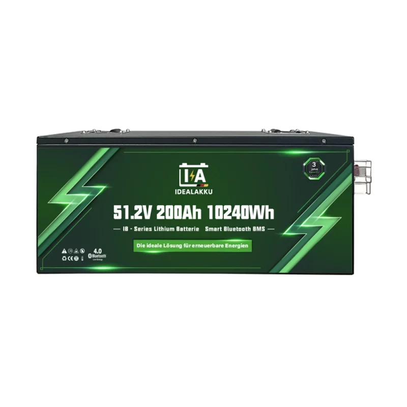 Idealakku IB-Serie LiFePO4-Batterie 48 V 200 Ah mit Smart-BMS und Bluetooth