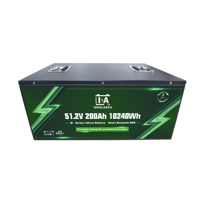 Idealakku IB-Serie LiFePO4-Batterie 48 V 200 Ah mit Smart-BMS und Bluetooth